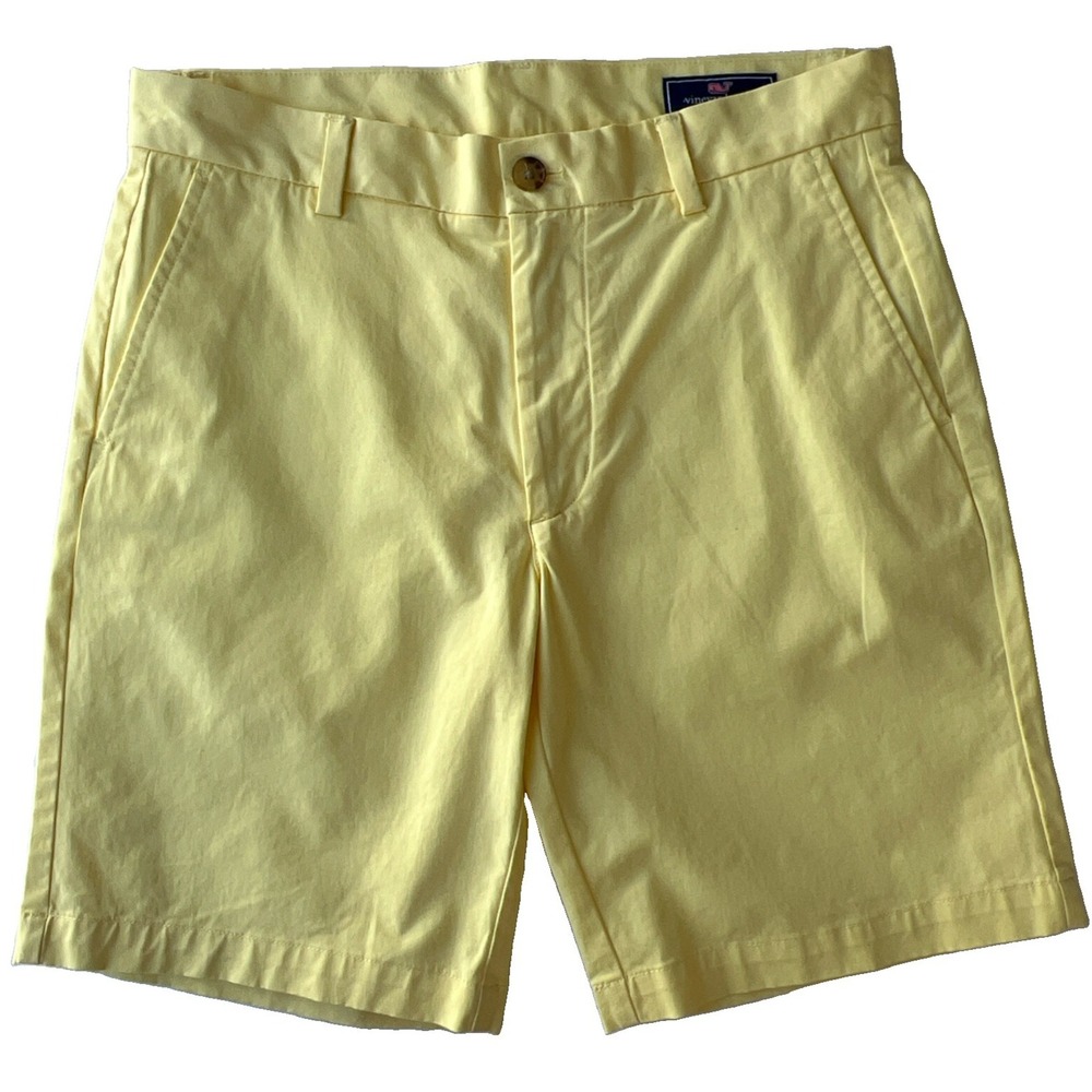 Vineyard Vines Breaker Shorts Mens 30 Yellow Chino Preppy Coastal Golf